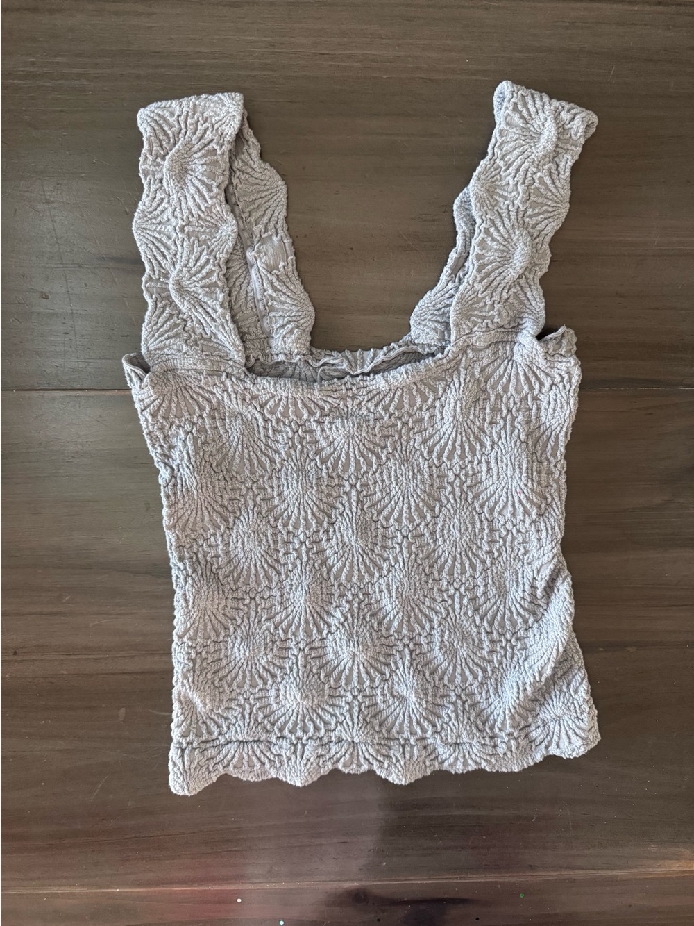 Free People Boho Floral Textured Cami Grey Women’s XS/S Love Letter